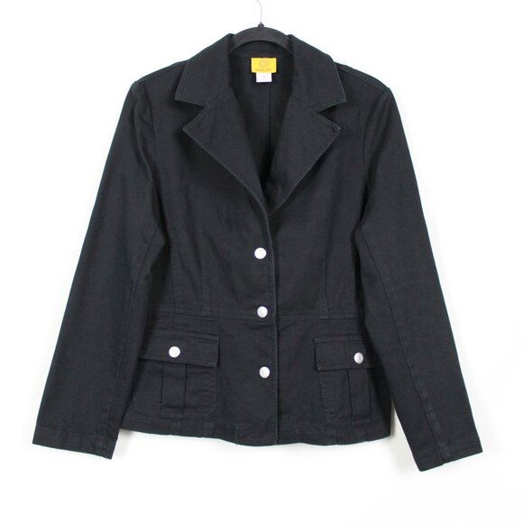 Ruby Rd. Vintage Twill Cotton Denim Blazer Jacket - Picture 2 of 16